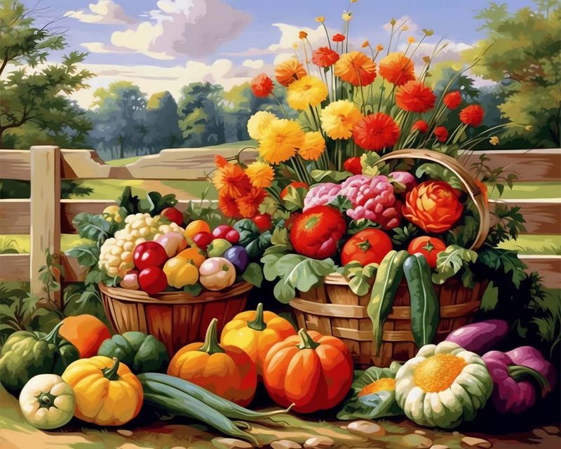 Gemüse und Blumen Diamond Painting