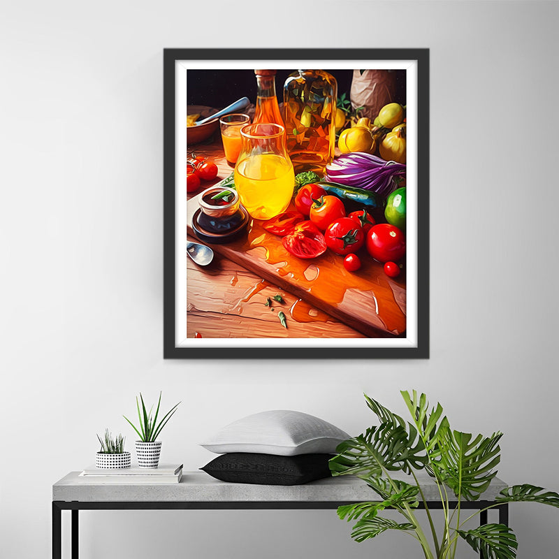 Gemüse und Saft Diamond Painting