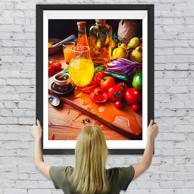 Gemüse und Saft Diamond Painting