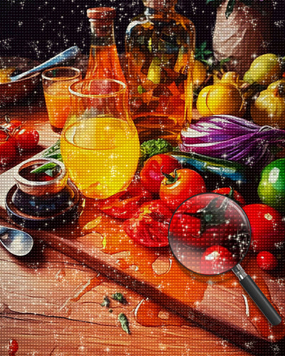 Gemüse und Saft Diamond Painting