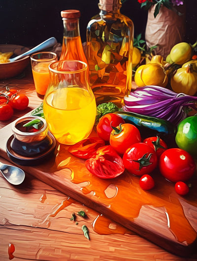 Gemüse und Saft Diamond Painting