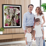 Gemusterter Elefant Diamond Painting