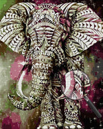 Gemusterter Elefant Diamond Painting