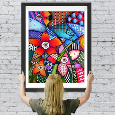 Geometrische Blumen Diamond Painting