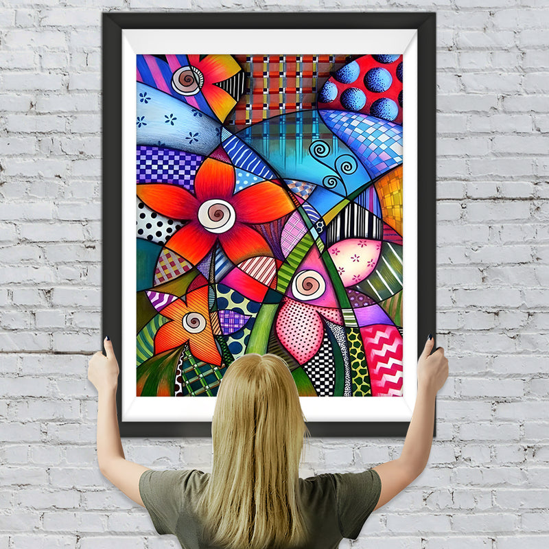 Geometrische Blumen Diamond Painting