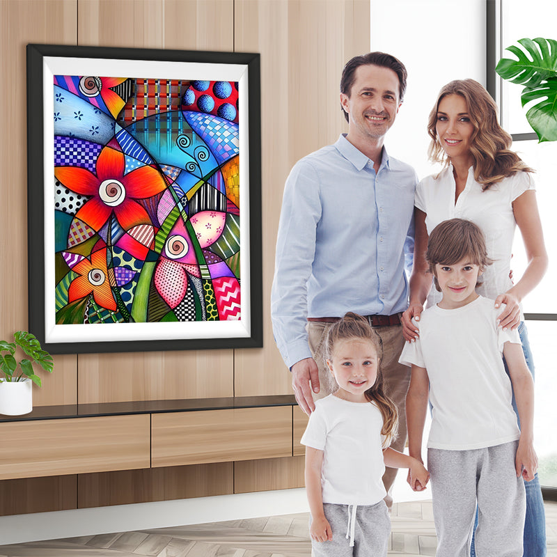 Geometrische Blumen Diamond Painting