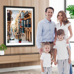 Gepflegte Gebäude in der Stadt Diamond Painting