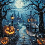 Gespenstischer Halloween-Jack-O-Lantern-Wald Diamond Painting