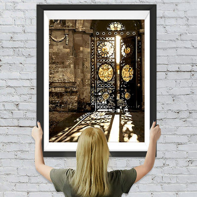 Gesprenkelte goldene Tür Diamond Painting