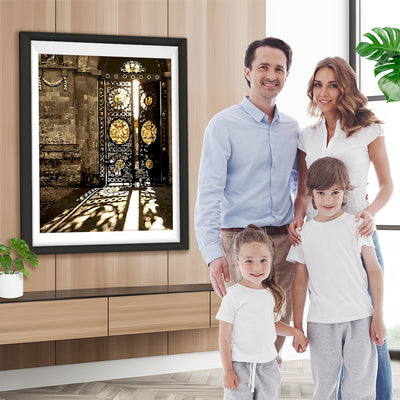 Gesprenkelte goldene Tür Diamond Painting