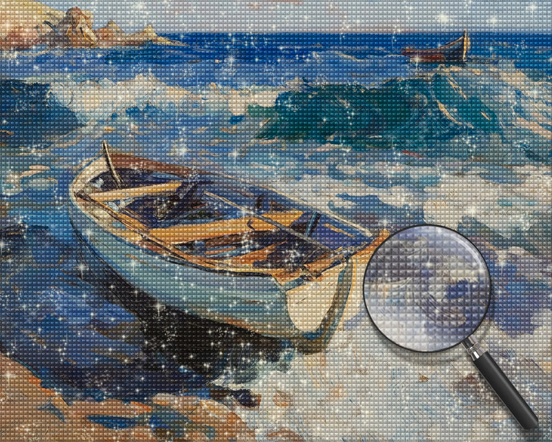 Gestrandetes Schiff Diamond Painting