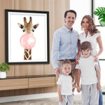 Giraffe mit Kaugummi Diamond Painting