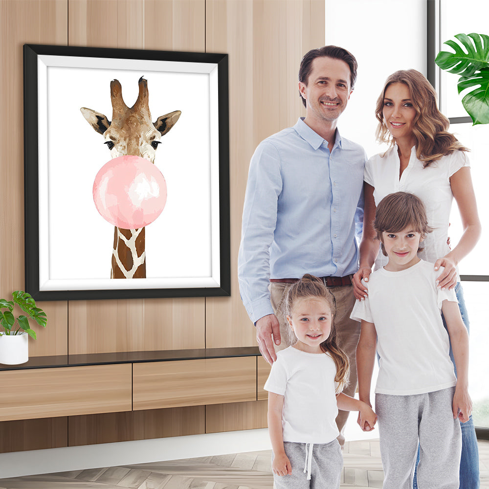 Giraffe mit Kaugummi Diamond Painting