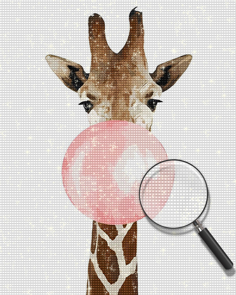Giraffe mit Kaugummi Diamond Painting