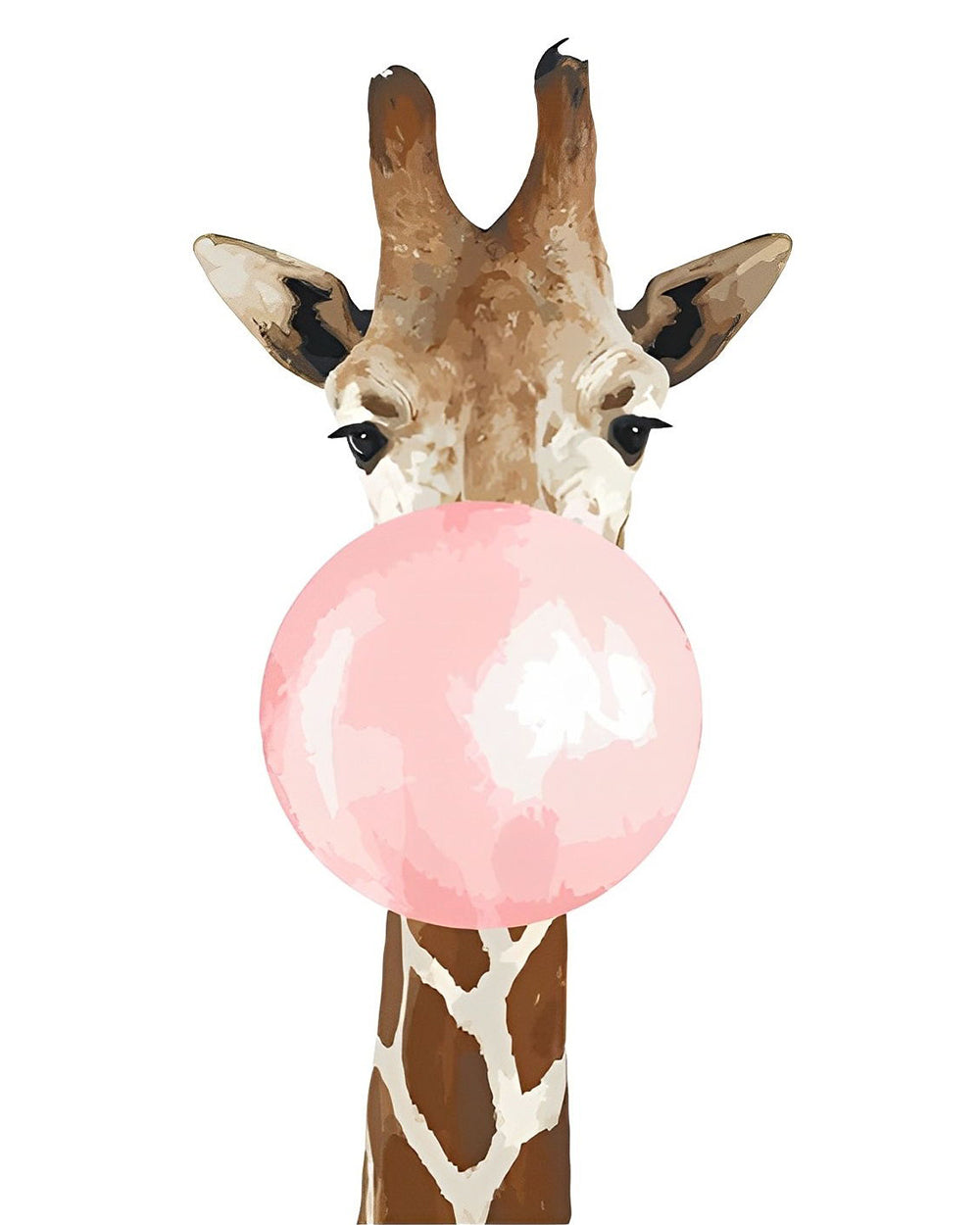 Giraffe mit Kaugummi Diamond Painting