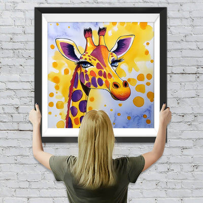 Giraffe mit langen Wimpern Diamond Painting