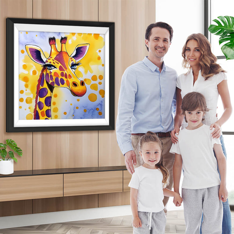 Giraffe mit langen Wimpern Diamond Painting