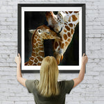 Giraffen und Mutterliebe Diamond Painting
