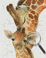 Giraffenmutter und ihr Baby Diamond Painting