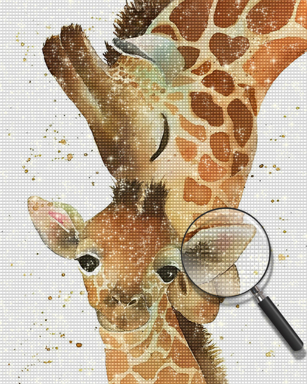 Giraffenmutter und ihr Baby Diamond Painting
