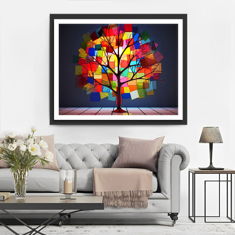 Glasmalerei Baum Diamond Painting
