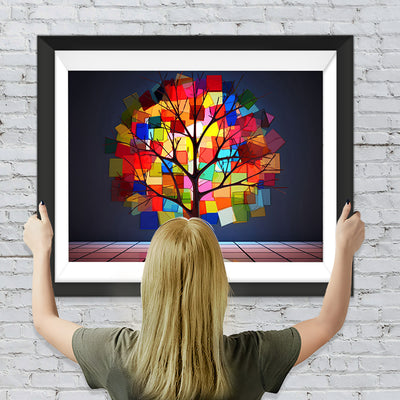 Glasmalerei Baum Diamond Painting