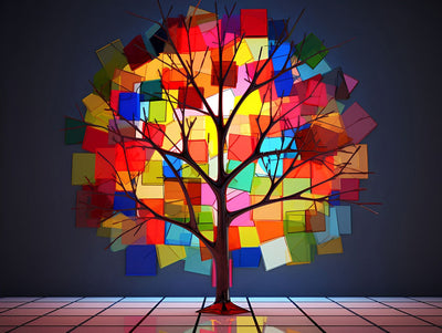Glasmalerei Baum Diamond Painting