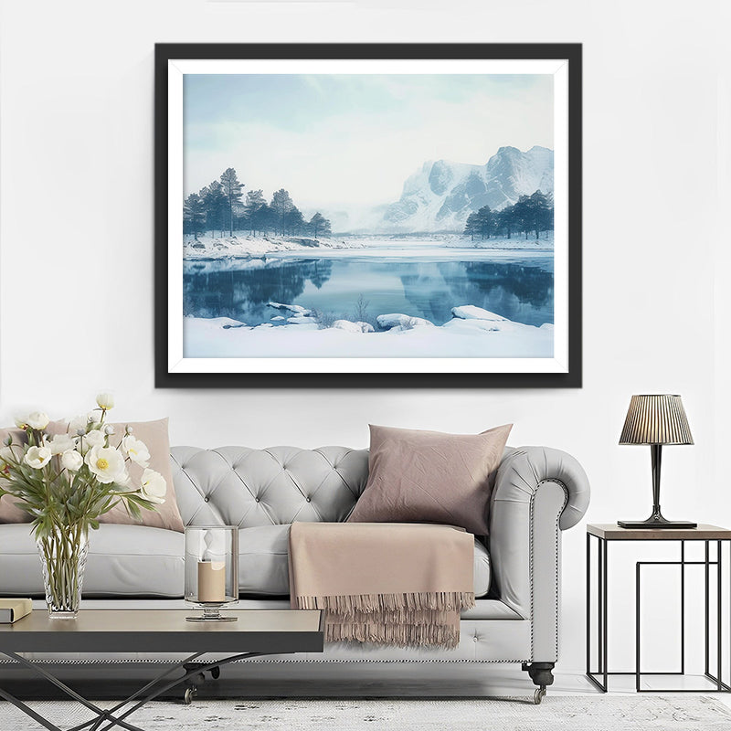 Gletscher und See Diamond Painting