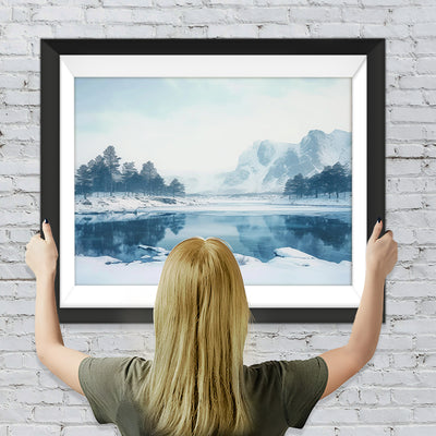 Gletscher und See Diamond Painting