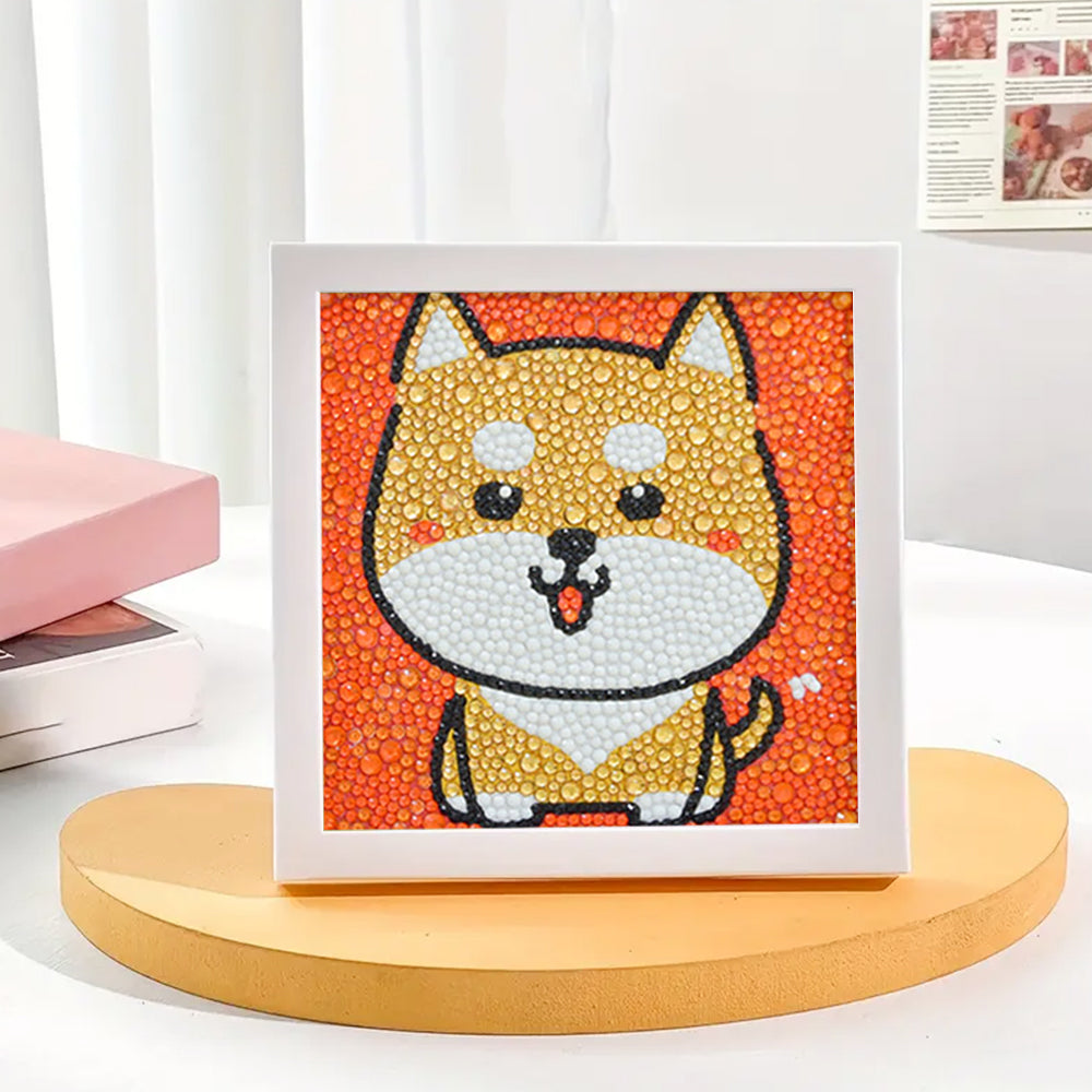 Glücklich Shiba Inu Mini-Kristallpünktchen Diamond Painting