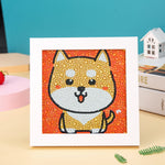Glücklich Shiba Inu Mini-Kristallpünktchen Diamond Painting