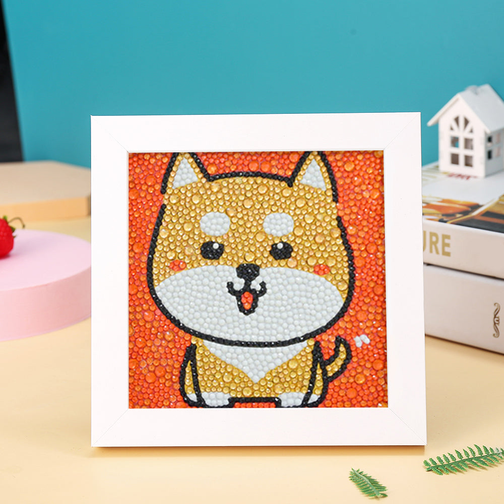Glücklich Shiba Inu Mini-Kristallpünktchen Diamond Painting