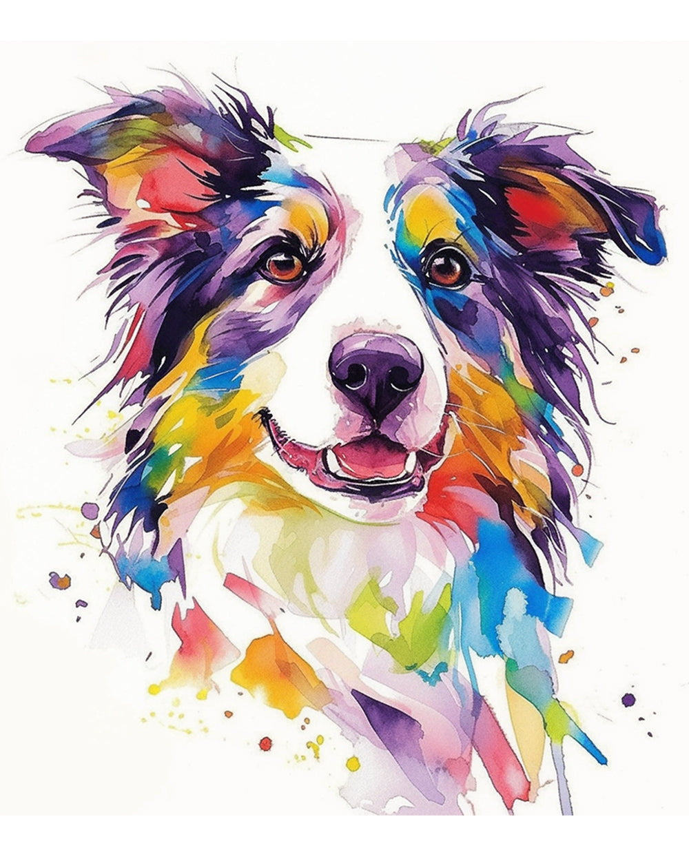 Glücklicher Border Collie Diamond Painting