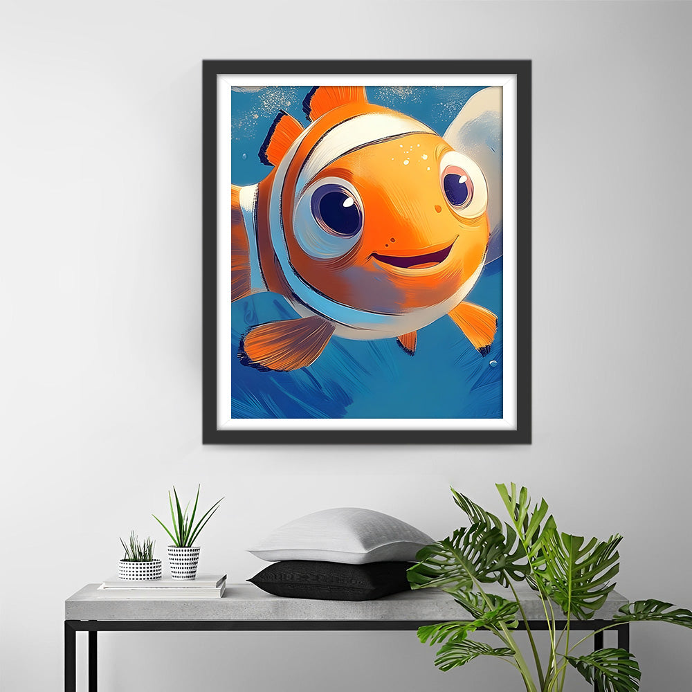 Glücklicher kleiner Goldfisch Diamond Painting