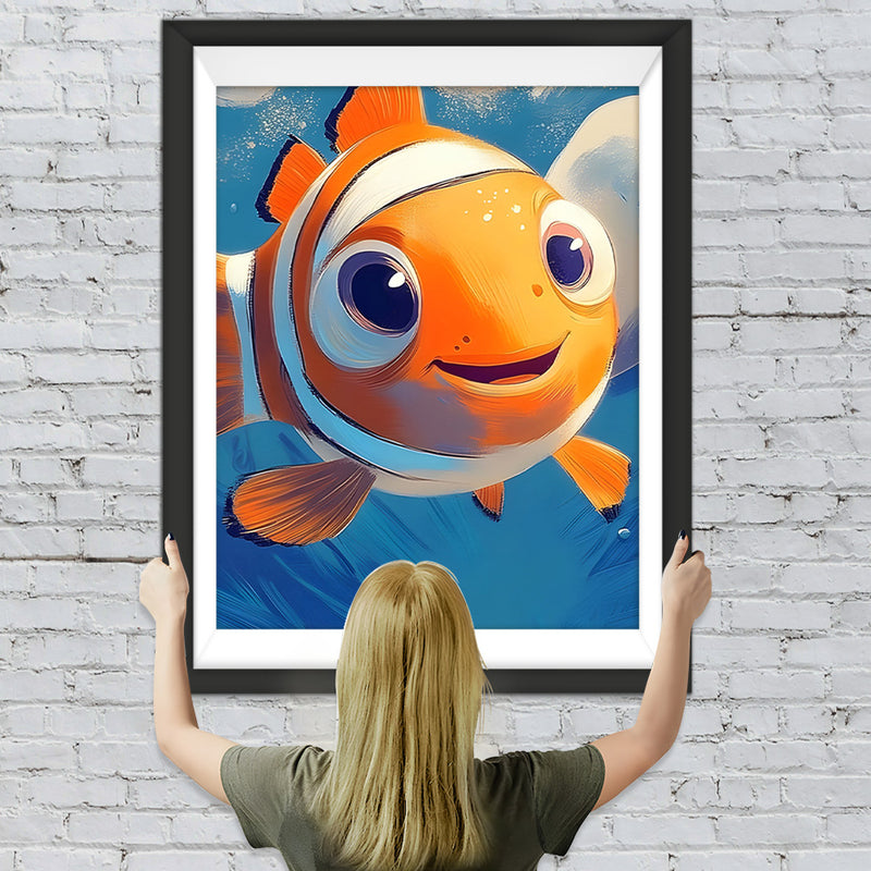 Glücklicher kleiner Goldfisch Diamond Painting