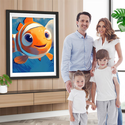 Glücklicher kleiner Goldfisch Diamond Painting
