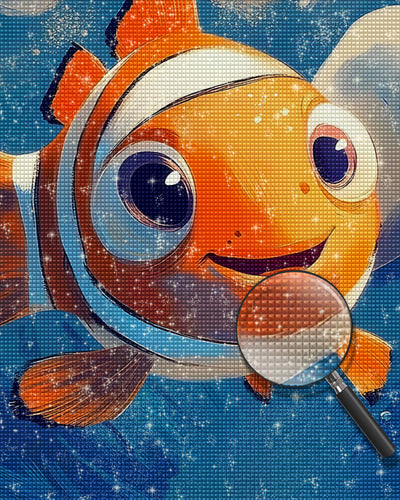 Glücklicher kleiner Goldfisch Diamond Painting
