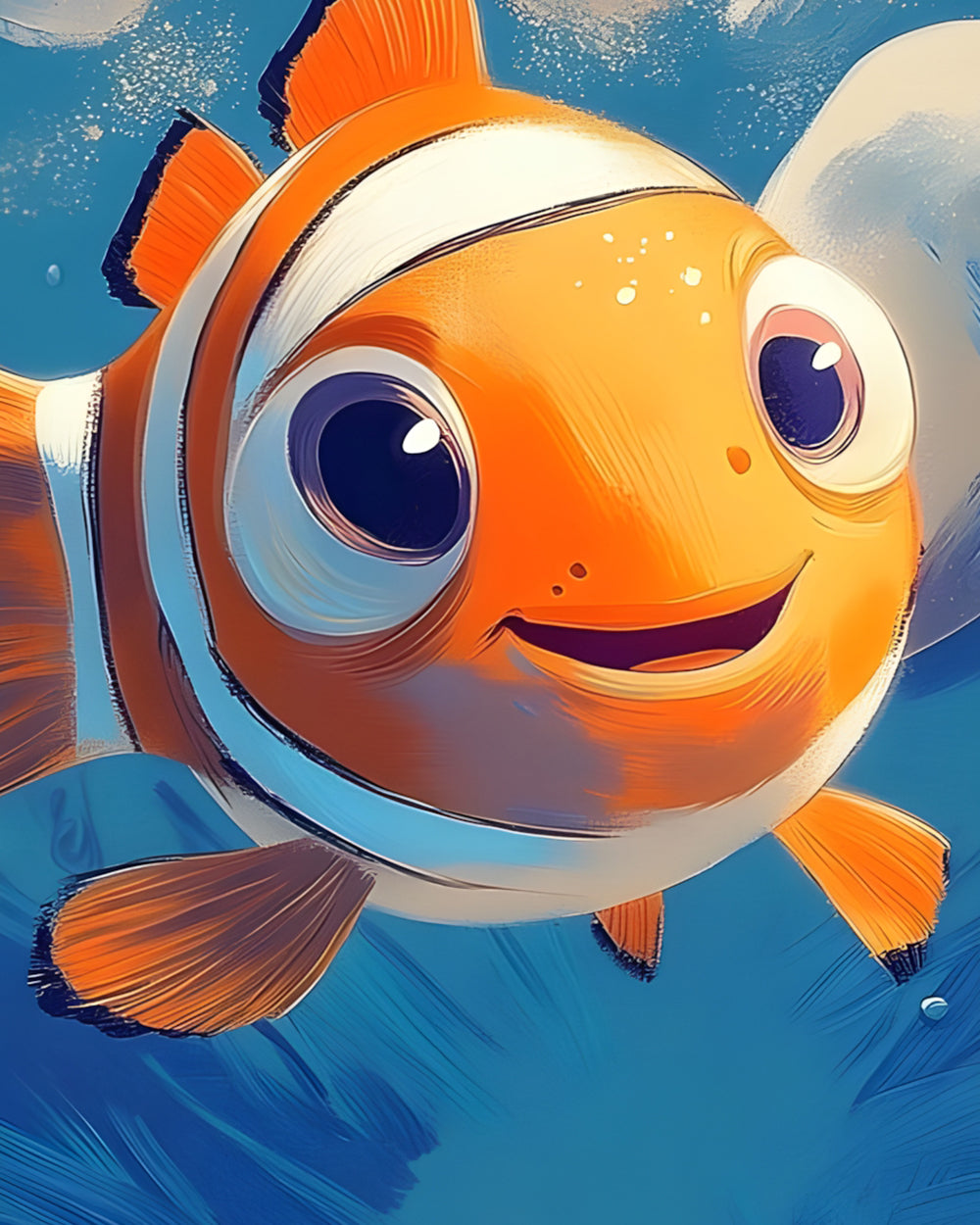 Glücklicher kleiner Goldfisch Diamond Painting