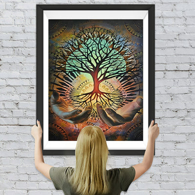 Glücksbaum in der Hand Diamond Painting