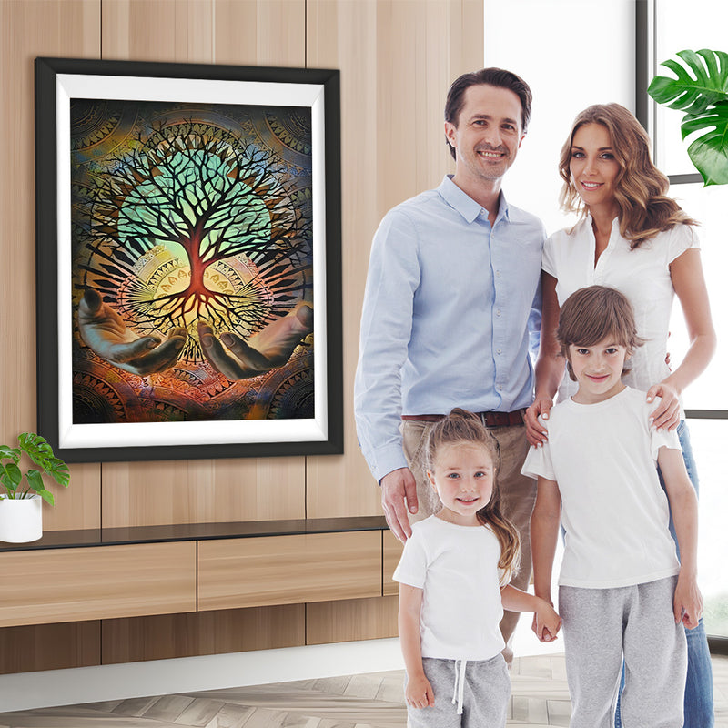 Glücksbaum in der Hand Diamond Painting