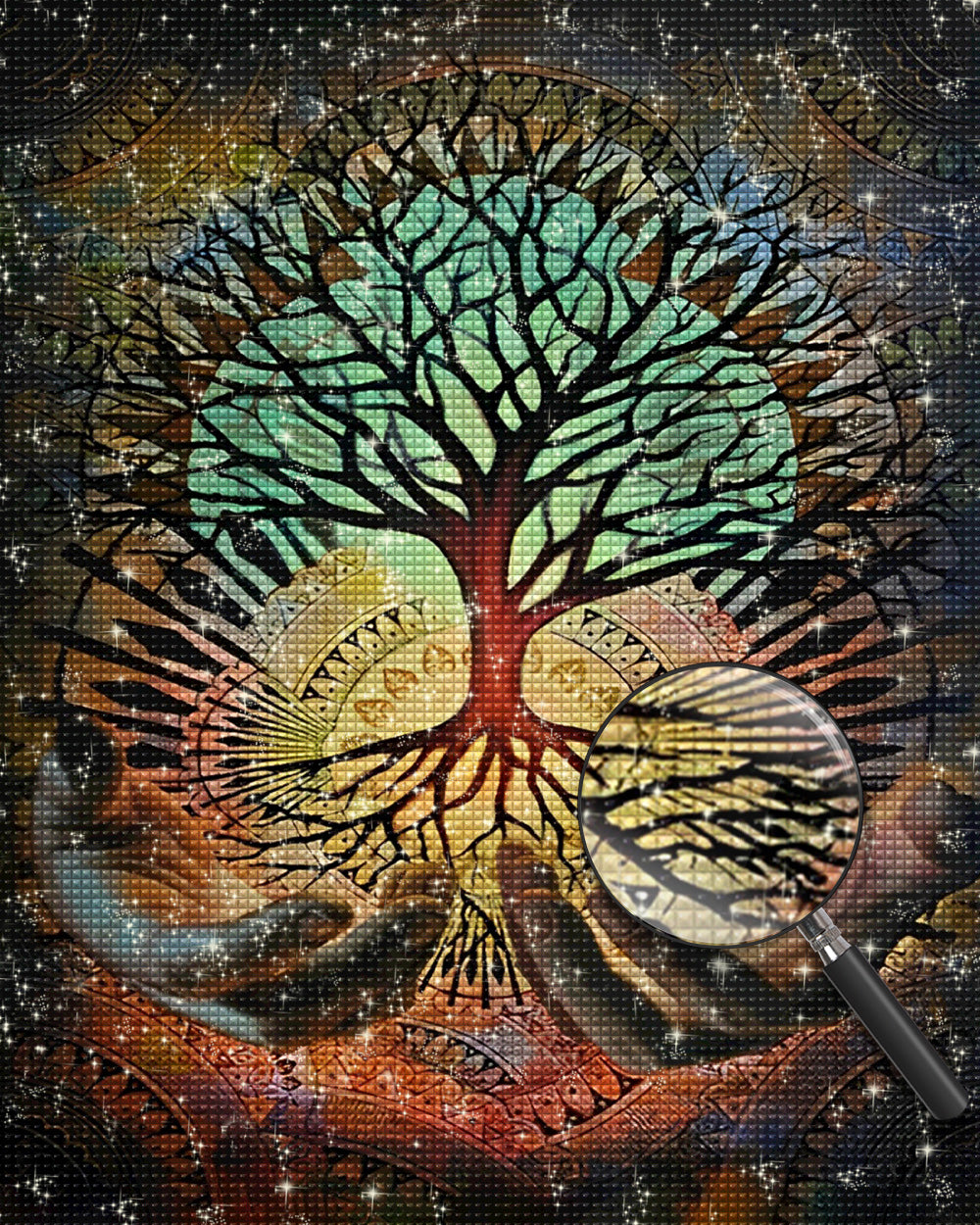 Glücksbaum in der Hand Diamond Painting