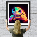 Glühende bunte Schildkröte Diamond Painting