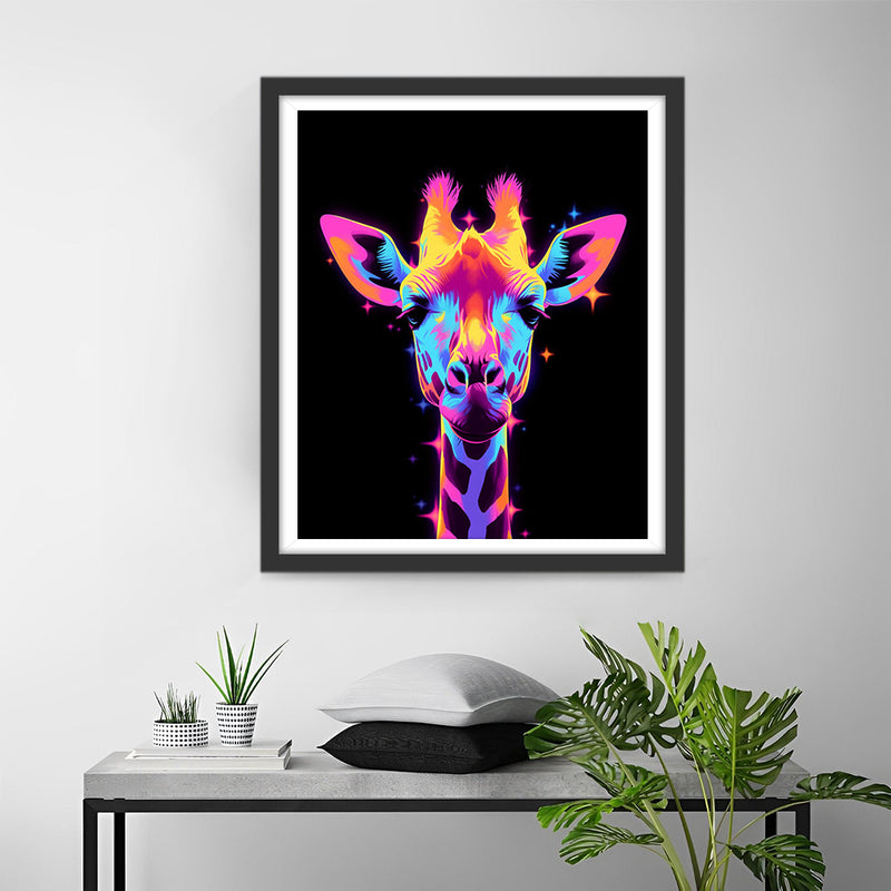 Glühende Giraffe im Dunkeln Diamond Painting