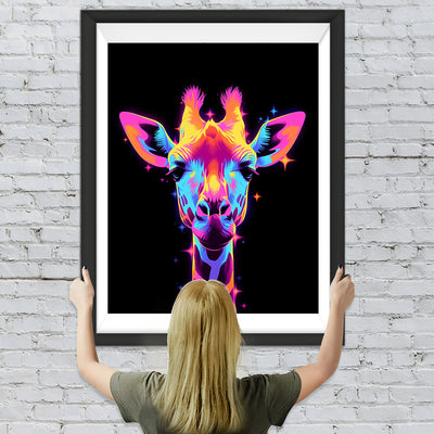 Glühende Giraffe im Dunkeln Diamond Painting