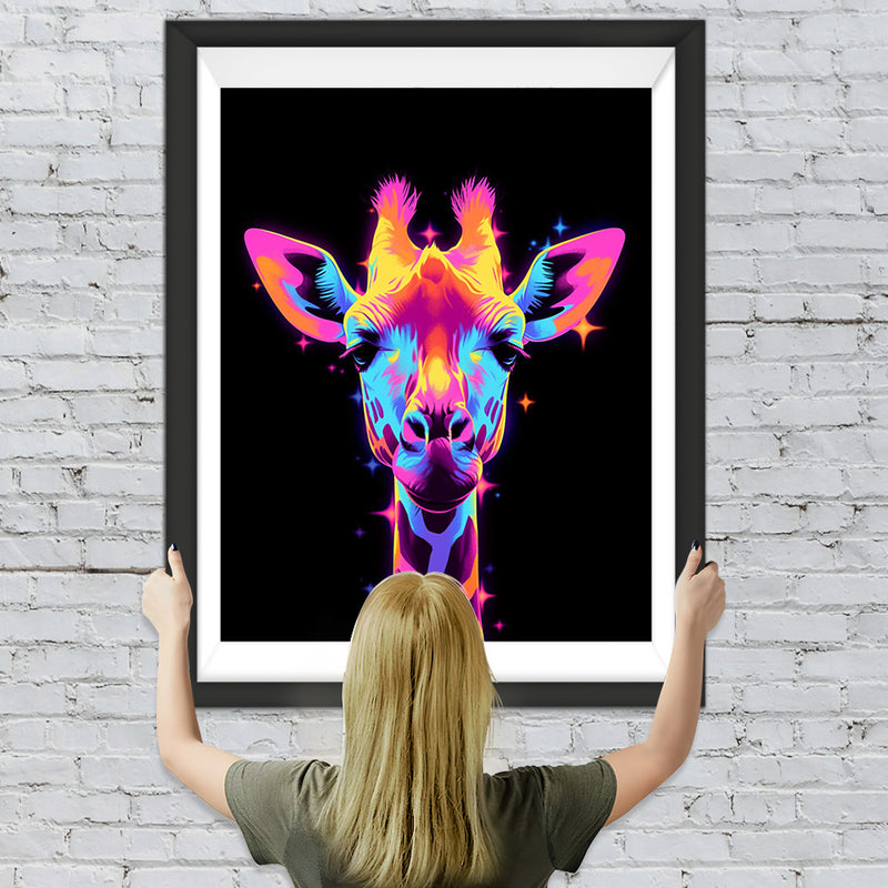 Glühende Giraffe im Dunkeln Diamond Painting