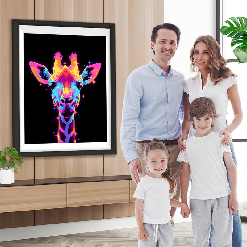 Glühende Giraffe im Dunkeln Diamond Painting