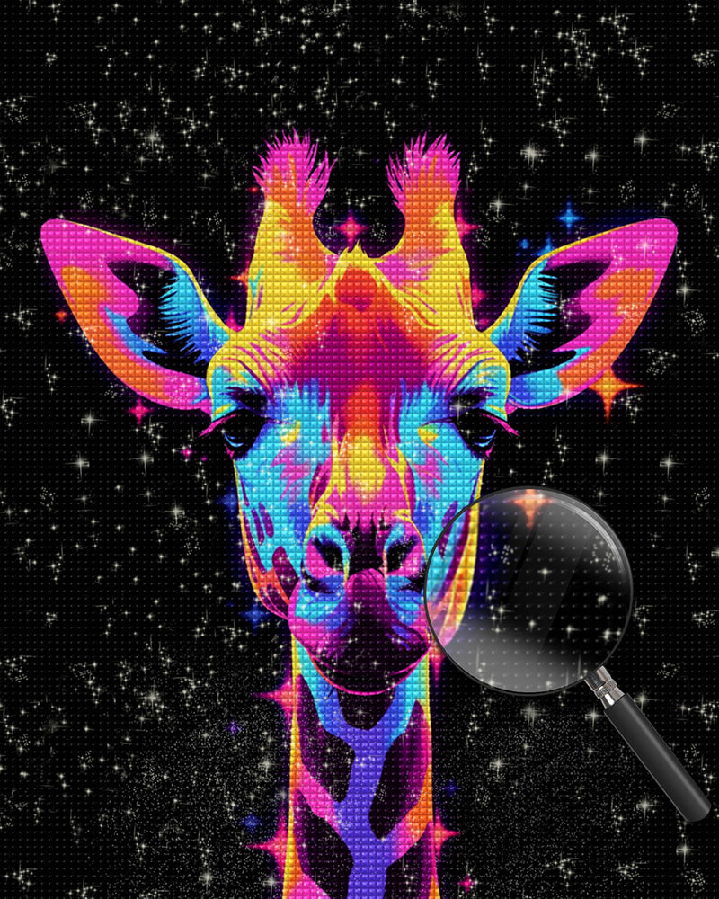 Glühende Giraffe im Dunkeln Diamond Painting
