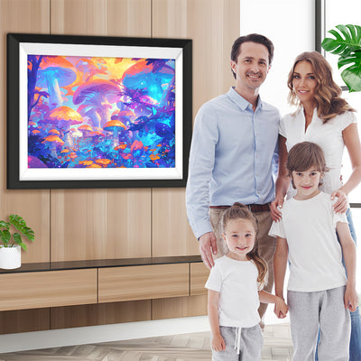 Glühende Pilze im Wald Diamond Painting