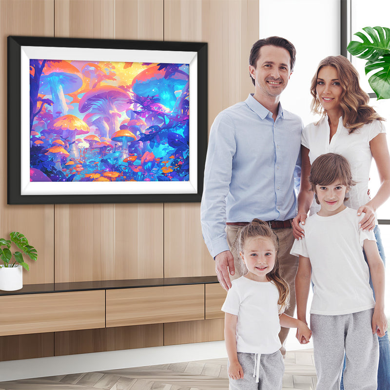 Glühende Pilze im Wald Diamond Painting