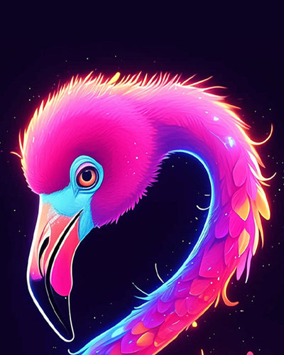 Glühender Flamingo Diamond Painting